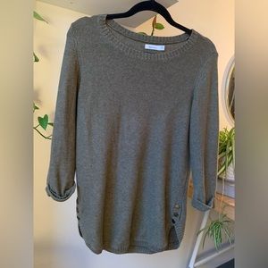Reitmans 100% Cotton Forrest Green Cozy Sweater